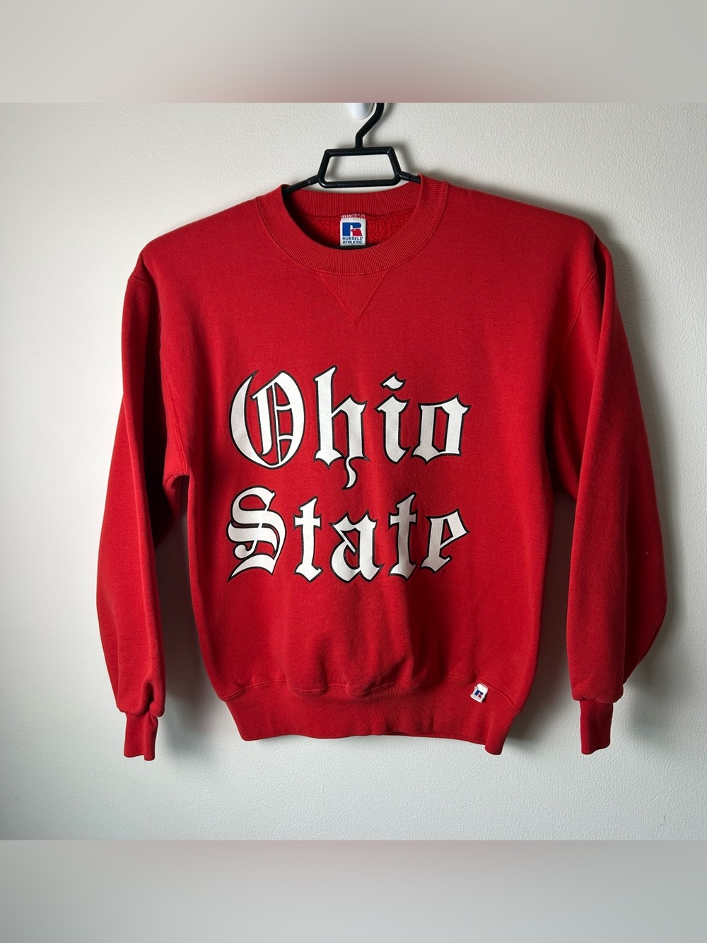 Vintage Ohio State Sweatshirt Size M Red Unisex Russell Athletic USA Football